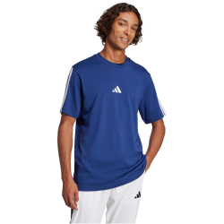 adidas Essentials 3-Streifen Single Jersey T-Shirt Herren JW1950 - dark blue/white M
