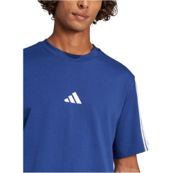 adidas Essentials 3-Streifen Single Jersey T-Shirt Herren JW1950 - dark blue/white M