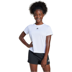 adidas Train Essentials Regular Fit Logo Trainingsshirt Kinder JJ1066 - white/black 164