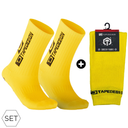 TAPEDESIGN Classic 2-teiliges Set (Socken+Sleeve-Stutzen) gelb