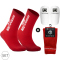 TAPEDESIGN Classic 3-teiliges Set (Schienbeinschoner+Socken+Sleeve-Stutzen) rot