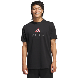 adidas Worldwide Hoops Logo Performance Graphic T-Shirt Herren