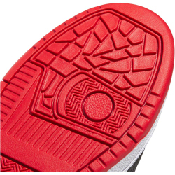 adidas Rapid Court Mid-Top Sneaker Kinder JR3180 - core black/team power red 2/cloud white 35.5