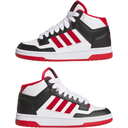 adidas Rapid Court Mid-Top Sneaker Kinder JR3180 - core black/team power red 2/cloud white 35.5