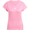 adidas AEROREADY Train Essentials Minimal Branding V-Neck T-Shirt Damen JN4661 - pink fusion/white S