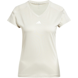 adidas AEROREADY Train Essentials Minimal Branding V-Neck T-Shirt Damen JC9563 - wonder alumina/white XL