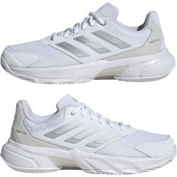 adidas Courtjam Control 3 Sandplatz Tennisschuhe Damen JS2894 - cloud white/silver met./grey one 36