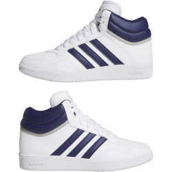 adidas Hoops 4.0 Mid-Top Sneaker JQ9995 - cloud white/dark blue/grey two 39 1/3