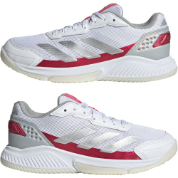 adidas Courtquick Padel Tennisschuhe Damen IH3407 - cloud white/silver met./lucid pink 40