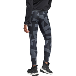 adidas TERREX Multi Printed Leggings Damen JF1270 - carbon/black/black/black 34