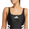 adidas 3-Streifen U-Back Badeanzug Damen JH3391 - black/white 36