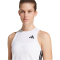 adidas Train Essentials 3-Streifen Workout Tanktop Damen JE8694 - white/black XL