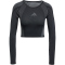 adidas Seamless Knitted langarm Trainingsshirt Damen JH1364 - black/grey six M