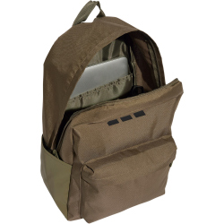 adidas Classic 3-Streifen Logo Rucksack (27,5 Liter) IS7051 - olive strata/black
