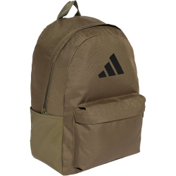 adidas Classic 3-Streifen Logo Rucksack (27,5 Liter) IS7051 - olive strata/black