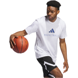 adidas Worldwide Hoops Logo Performance Graphic T-Shirt Herren JI9033 - white S