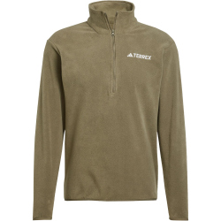 adidas TERREX Multi Essentials Fleece 1/2-Zip Sweatshirt Herren JP0784 - olive strata XL