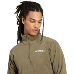 adidas TERREX Multi Essentials Fleece 1/2-Zip Sweatshirt Herren JP0784 - olive strata XL