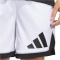 adidas Badge of Sport Basketballshorts Herren JN4729 - white/black S/7"