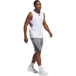 adidas Legends 3-Streifen Basketballshorts Herren JN4740 - grey three/black M/5"