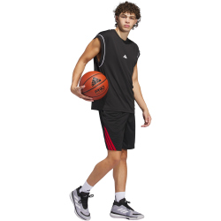 adidas Legends 3-Streifen Basketballshorts Herren JN4734 - black/team power red 2 M/9"