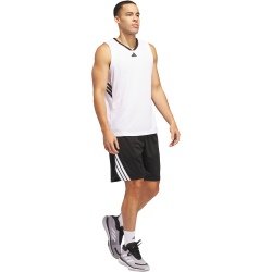 adidas Legends 3-Streifen Basketballshorts Herren JI7576 - black/white XS/9"