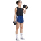 adidas Pacer Training 3-Streifen Woven High Rise Trainingsshorts Damen JD2296 - dark blue/white S/3"