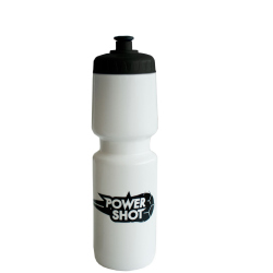 Powershot Trinkflasche Weiß/Schwarz 750 ml