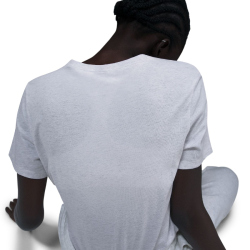NIKE Sportswear Club T-Shirt Damen 051 - birch heather S