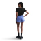NIKE Sportswear Club T-Shirt Damen 010 - black S