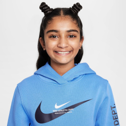 NIKE Sportswear Fleece Hoodie Kinder 489 - blue beyond L...