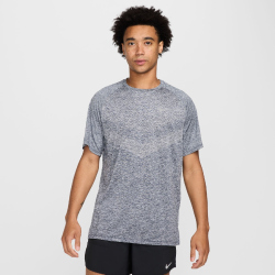 NIKE Stride Dri-FIT ADV kurzarm Laufshirt Herren 437 - thunder blue/htr/reflective silv M