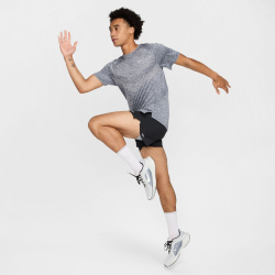 NIKE Stride Dri-FIT ADV kurzarm Laufshirt Herren 437 - thunder blue/htr/reflective silv M