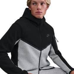 NIKE Tech Fleece Windrunner Kapuzenjacke 011 - black/dk grey heather/black M