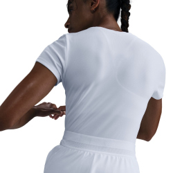NIKE Court Advantage Dri-FIT kurzarm Tennisshirt Damen 100 - white/white S