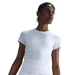 NIKE Court Advantage Dri-FIT kurzarm Tennisshirt Damen 100 - white/white S