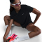 NIKE Tempo Dri-FIT kurzarm Laufshirt Damen 010 - black/reflective silv S