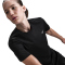 NIKE Swift Dri-FIT kurzarm Laufshirt Damen 010 - black/reflective silv XS