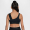 NIKE Pro Swoosh Dri-FIT Asymmetrical Sport-BH Mädchen 010 - black/lt lemon twist S (128-137 cm)