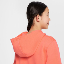 NIKE Club Fleece Hoodie Kinder 643 - lt wild mango/orange...