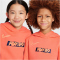 NIKE Club Fleece Hoodie Kinder 643 - lt wild mango/orange pulse M (137-147 cm)