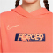 NIKE Club Fleece Hoodie Kinder 643 - lt wild mango/orange pulse M (137-147 cm)