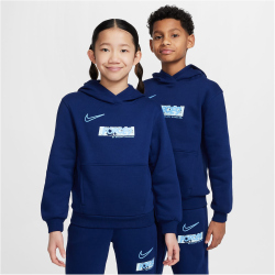NIKE Club Fleece Hoodie Kinder 492 - blue void/university blue M (137-147 cm)