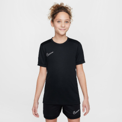 NIKE Academy 25 Dri-FIT kurzarm Trainingsshirt Kinder 010 - black/black/white/white XS (122-128 cm)