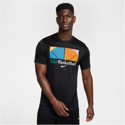 NIKE Dri-FIT Basketball T-Shirt Herren 010 - black S