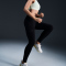 NIKE Swift High-Waist 7/8 Laufleggings Damen 010 - black/reflective silv S