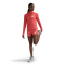 NIKE Swoosh Mid Layer 1/2-Zip Laufshirt Damen 814 - magic ember S