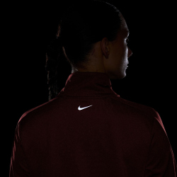 NIKE Swoosh Mid Layer 1/2-Zip Laufshirt Damen 814 - magic ember L