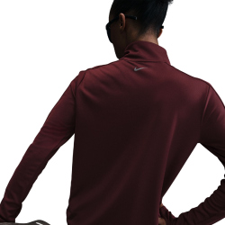 NIKE Swoosh Mid Layer 1/2-Zip Laufshirt Damen 619 - dark team red XXL