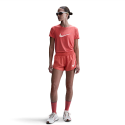 NIKE One Swoosh Dri-FIT kurzarm Laufshirt Damen 814 - magic ember S